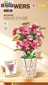 3D Wooden Puzzle Flower Bouquet DIY Model Kit