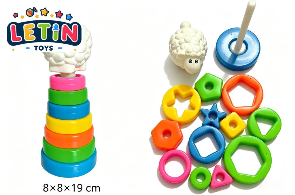 7-Layer Sheep Stacking Ring Educational Toy