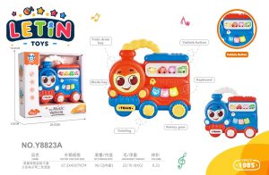 Cartoon Train Electronic Keyboard Baby Toy with Lights and Music