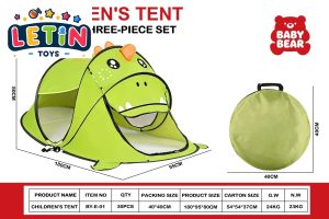 Dinosaur Kids Play Tent and Ball Pit Three-Piece Set