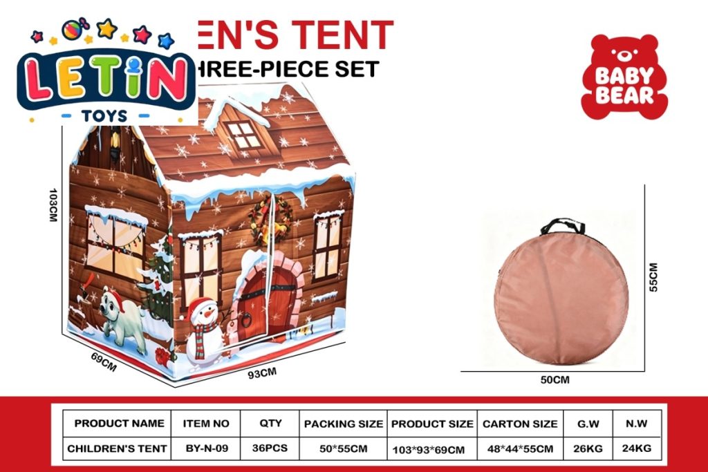 Christmas Cabin Kids Play Tent with Ball Pit