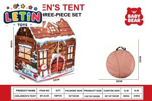 Christmas Cabin Kids Play Tent with Ball Pit