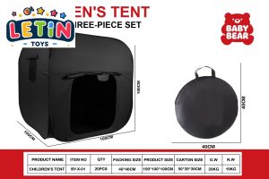 Square Black Kids Play Tent with Ball Pit