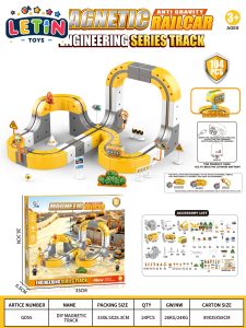 104-Piece Magnetic Engineering DIY Track Car Set