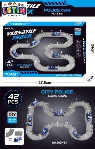 42-Piece Flexible Police Car Track Play Set