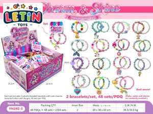 48-Piece Unicorn and Mermaid Charm Bracelet Set