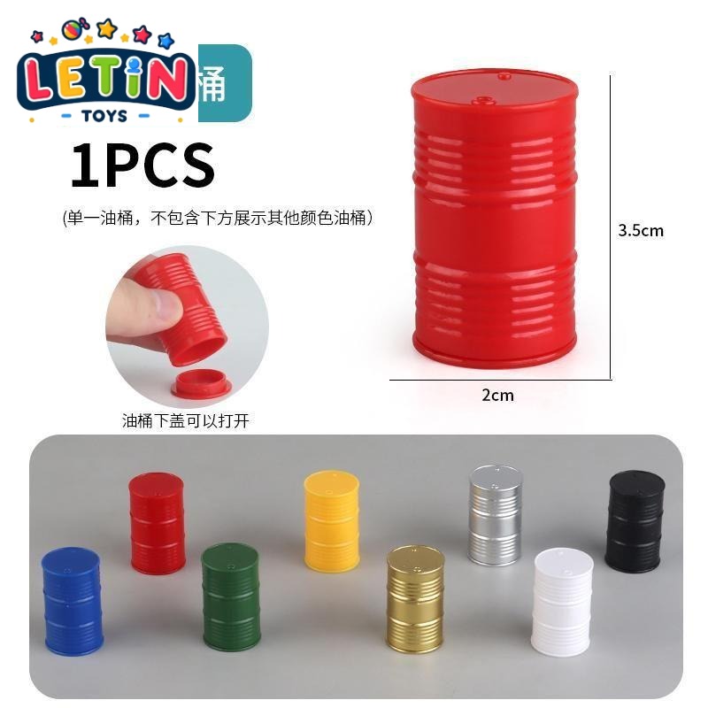 Mini Red Oil Drum Barrel Plastic Toy