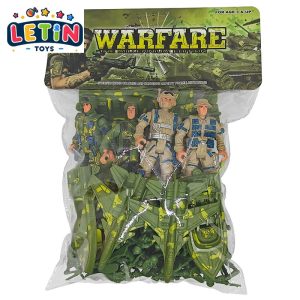 Military Action Figure Play Set with Soldiers Vehicles and Weapons