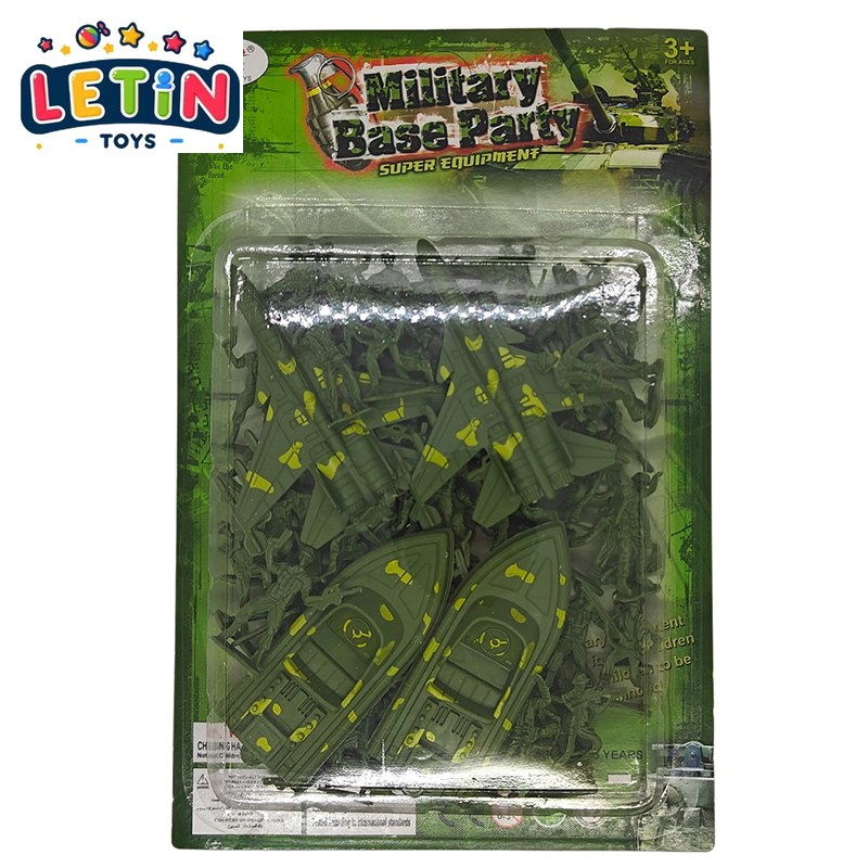 Military Base Play Set with Boats and Aircraft Pieces