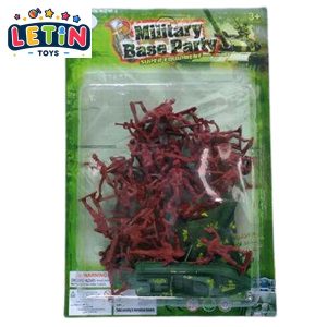 Mini Army Men Play Set with Military Vehicle on Blister Card