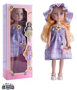 14-Inch Cat-Ear Girl Doll in Soft Vinyl