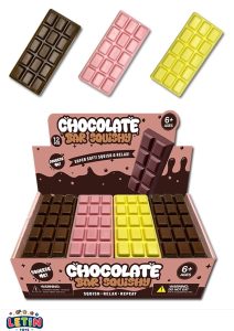 Chocolate Bar Squishy Stress Toy, 12PCS Display Box