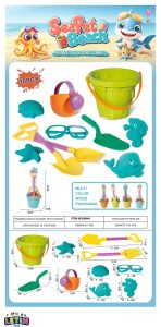 10PCS Castle Bucket Beach Toy Set, 4 Colours