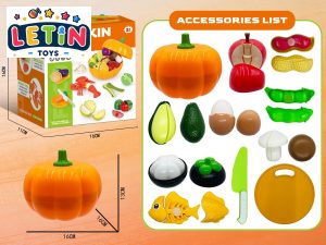 11-Piece Pumpkin Storage Cutting Fruit and Vegetable Play Set